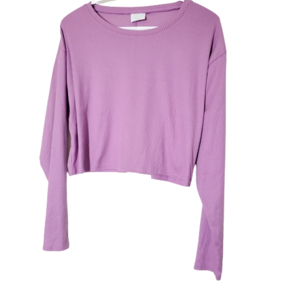 Abound crop long sleeve sweater, oversize ribbed boxy - Picture 1 of 4
